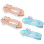 Load image into Gallery viewer, Pastel Hair Clips for Girls Blue &amp; Peach Alligator Hair Pins Set of 4
