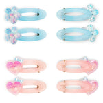 Load image into Gallery viewer, Adorable Hair Clips Set for Girls Baby Blue &amp; Pink Alligator Clips 4 Pcs
