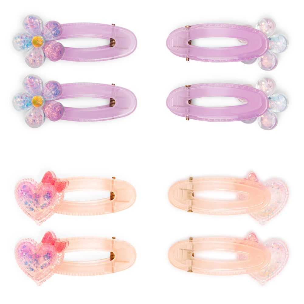 Hair Clips for Girls Pastel Purple & Pink Alligator Hair Pins Set of 4