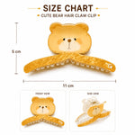 Load image into Gallery viewer, Radhu &amp; Kabby Cute Bear Hair Claw Clip for Women | Premium Acrylic Hair Clutcher with Strong Grip for All Hair Types
