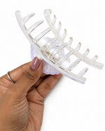 Load image into Gallery viewer, Radhu &amp; Kabby Pearl Shell Hair Claw Clips for Women | Strong Hold Acrylic Hair Accessories | Ocean Inspired Design | Pack of 2
