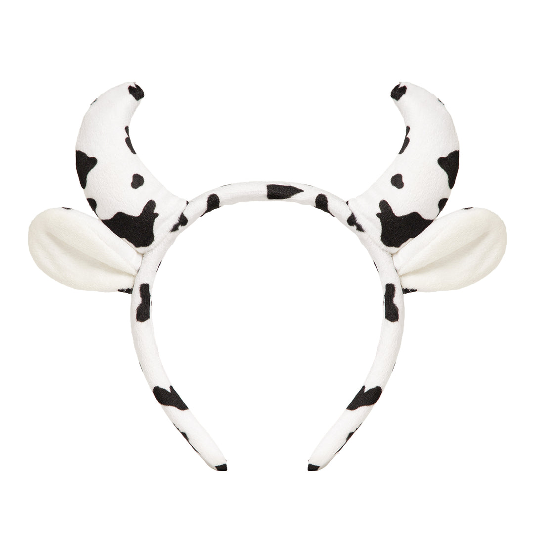 Radhu & Kabby Cow Theme Headband | Fluffy Horns & Ears | Ideal for Parties, Reels & Dress-Up Vibes