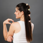 Load image into Gallery viewer, Radhu &amp; Kabby Mini Clutchers for Girls/Women | Set of 6-Piece Flower Mini Claw Clips | Hair Clips with Multicolor Floral Design