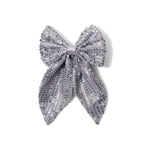 Load image into Gallery viewer, Trendy Hair Bow for Women/Girls Silver Colour 1 Pcs
