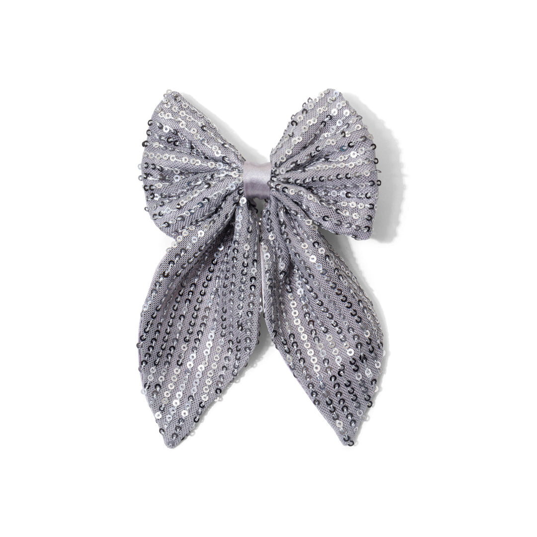 Trendy Hair Bow for Women/Girls Silver Colour 1 Pcs