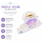 Load image into Gallery viewer, Radhu &amp; Kabby Pearl Shell Hair Claw Clips for Women | Strong Hold Acrylic Hair Accessories | Ocean Inspired Design | Pack of 2
