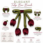 Load image into Gallery viewer, Radhu &amp; Kabby Satin Tulip Hair Bow Clip for Women | Elegant Floral Hair Accessory | Pack of 1