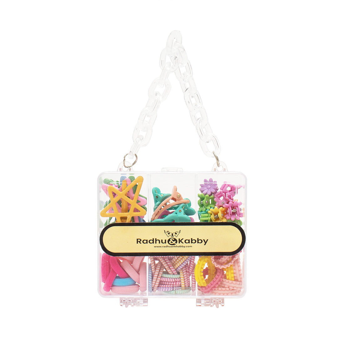 Colourful Hair Accessories for Kids - Mini Purse Set