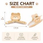 Load image into Gallery viewer, Radhu &amp; Kabby Bear Design Hair Claw Clip for Women | Strong Hold Acrylic Hair Clutcher for Everyday Styling