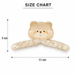 Load image into Gallery viewer, Radhu &amp; Kabby Bear Theme Hair Claw Clip for Women |  Acrylic Hair Clutcher with Strong Grip for All Hair Type | 1 Pc