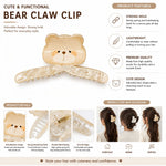 Load image into Gallery viewer, Radhu &amp; Kabby Bear Theme Hair Claw Clip for Women |  Acrylic Hair Clutcher with Strong Grip for All Hair Type | 1 Pc