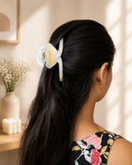 Load image into Gallery viewer, Radhu &amp; Kabby Seashell Hair Claw Clip Set for Women | Pearl Accent Strong Hold Hair Clutchers