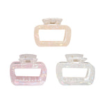 Load image into Gallery viewer, Radhu &amp; Kabby Claw Clips for Women/Girls | Minimalist Pastel Coloured Hair Clutchers | Set of 3 Ivory, Light Pink &amp; White
