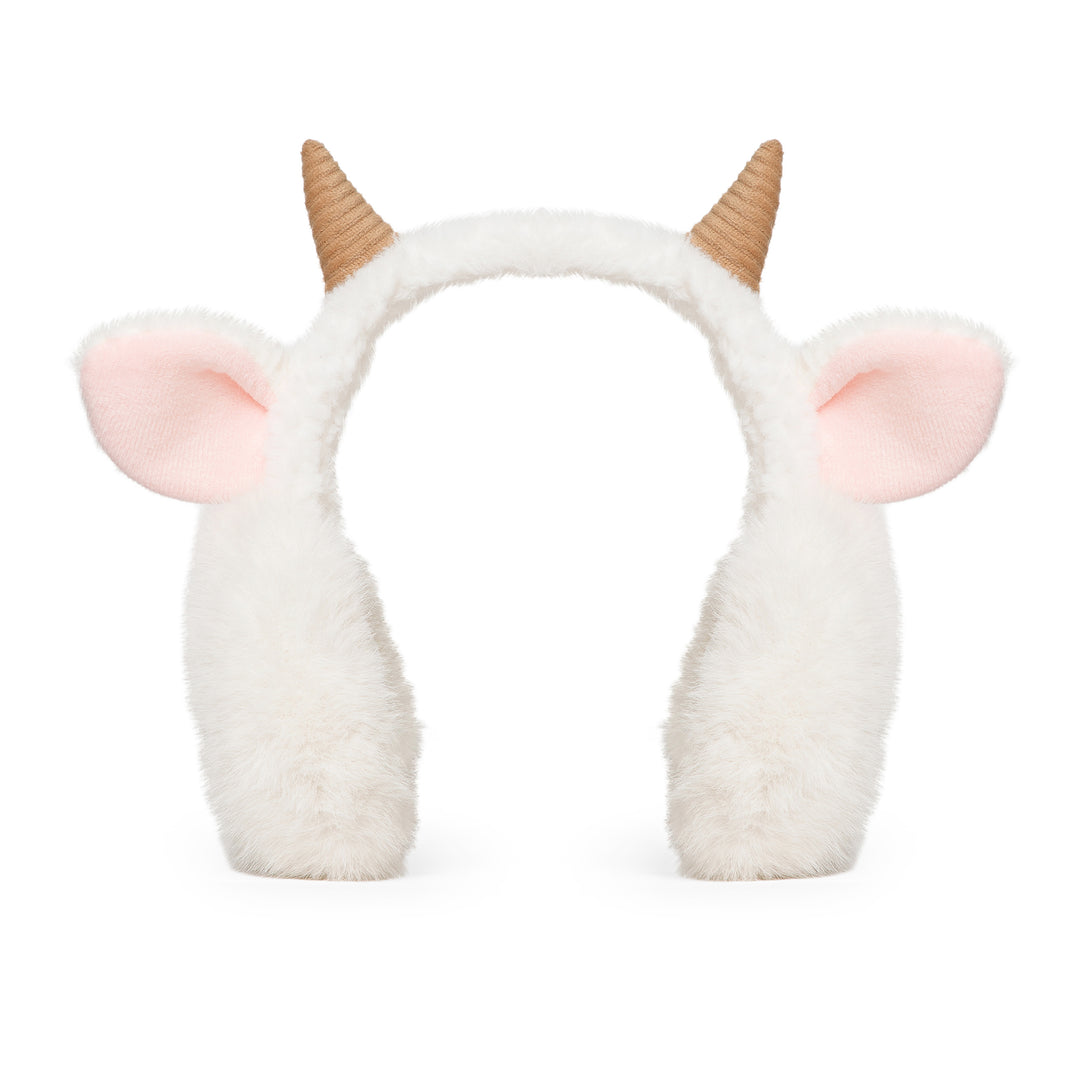 Radhu & Kabby Cozy Horn Plush Earmuffs | Soft, Warm & Lightweight Winter Ear Warmer