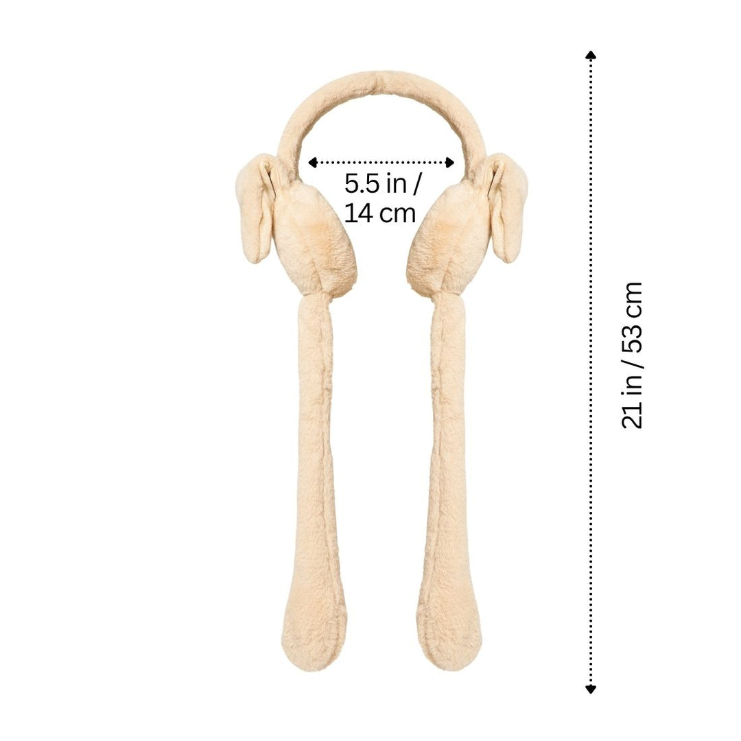 Radhu & Kabby Fluffy Bunny Ear Muffs | Soft, Warm & Stylish Winter Wear | Pack of 1