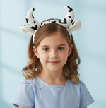 Load image into Gallery viewer, Radhu &amp; Kabby Cow Theme Headband | Fluffy Horns &amp; Ears | Ideal for Parties, Reels &amp; Dress-Up Vibes