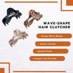Load image into Gallery viewer, Radhu &amp; Kabby U-Shaped Hair Clutcher Clips | Set of 3 in Marble &amp; Tortoise Finish | Wide Grip Hair Accessories for Girls &amp; Women | Stylish Claws for Everyday Use