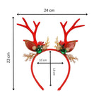 Load image into Gallery viewer, Radhu &amp; Kabby Christmas Reindeer Headband | Festive Antler Design with Bells &amp; Glitter | Soft, Lightweight &amp; Comfortable Hairband | Pack of 1
