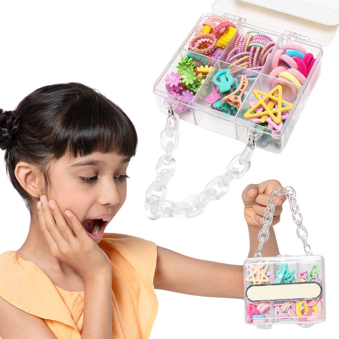 Colourful Hair Accessories for Kids - Mini Purse Set