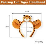 Load image into Gallery viewer, Tiger Ear Hairband Animal Headband for Dress-Up Fun Orange Colour One Piece