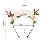 Load image into Gallery viewer, Radhu &amp; Kabby Christmas Headband for Girls/Women | Festive Hair Accessories with Peach, Berries, Leaves, &amp; Glitter Balls