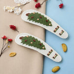 Load image into Gallery viewer, Radhu &amp; Kabby Festive Christmas Tree Hair Clips with Beads for Women &amp; Girls
