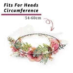 Load image into Gallery viewer, Pink Floral Tiara for Girls Adjustable Headband One Piece