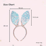 Load image into Gallery viewer, Radhu &amp; Kabby Bunny Ear Headband | Sparkling Sequin Hairband for Kids, Girls &amp; Women