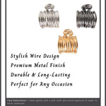 Load image into Gallery viewer, Spiral Hair Claw Clips for Women – Gold, Silver, Black Pack of 3