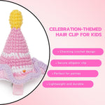 Load image into Gallery viewer, Radhu &amp; Kabby Set of 1 Handmade Crochet Pink Hat Tic-Tac Hair Clip for Girls/Women