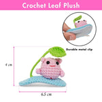 Load image into Gallery viewer, Radhu &amp; Kabby Handmade Crochet Tic Tac Hair Clip | Adorable Pink Character with Leaf Stem for Girls &amp; Women