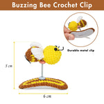 Load image into Gallery viewer, Radhu &amp; Kabby Handmade Crochet Honey Bee Tic Tac Hair Clip | Cute Handmade Hair Accessory for Girls &amp; Women