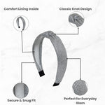 Load image into Gallery viewer, Radhu &amp; Kabby Set of 3 Neutral Shade Knot Hairbands | Stylish Headbands for Women/Girls