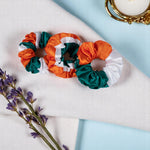 Load image into Gallery viewer, Satin Tricolor Scrunchie for Women &amp; Girls | Indian Flag Hair Accessory