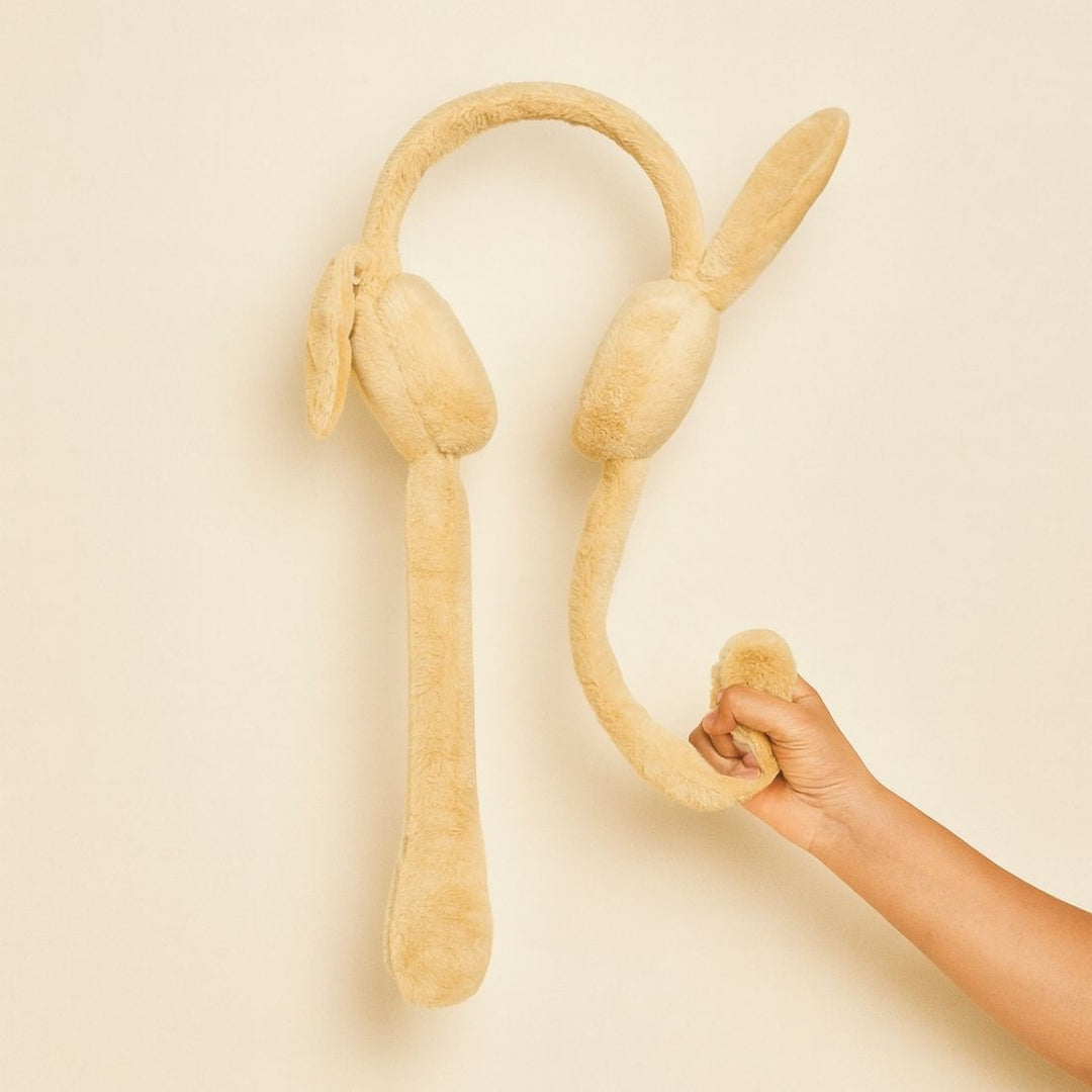 Radhu & Kabby Fluffy Bunny Ear Muffs | Soft, Warm & Stylish Winter Wear | Pack of 1
