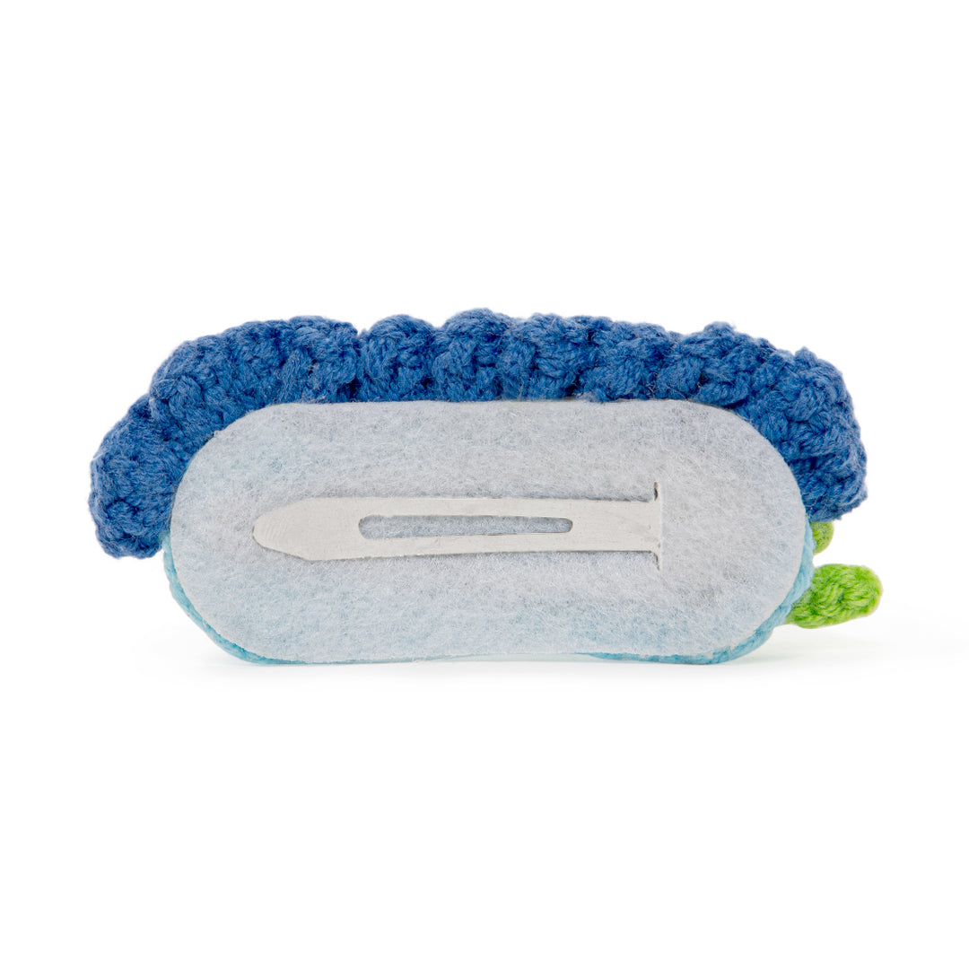 Radhu & Kabby Crochet Hair Clip | Handmade Fish with Ocean-Themed Tic-Tac Clip for Kids/Girls