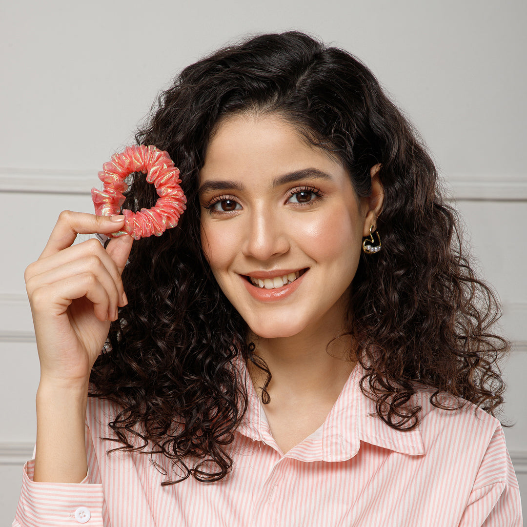 Radhu & Kabby Trendy Hair scrunchies for Girls/Women | Anti-Hair Breakage | Set of 6 Multicolor Hair Ties for All Occasions