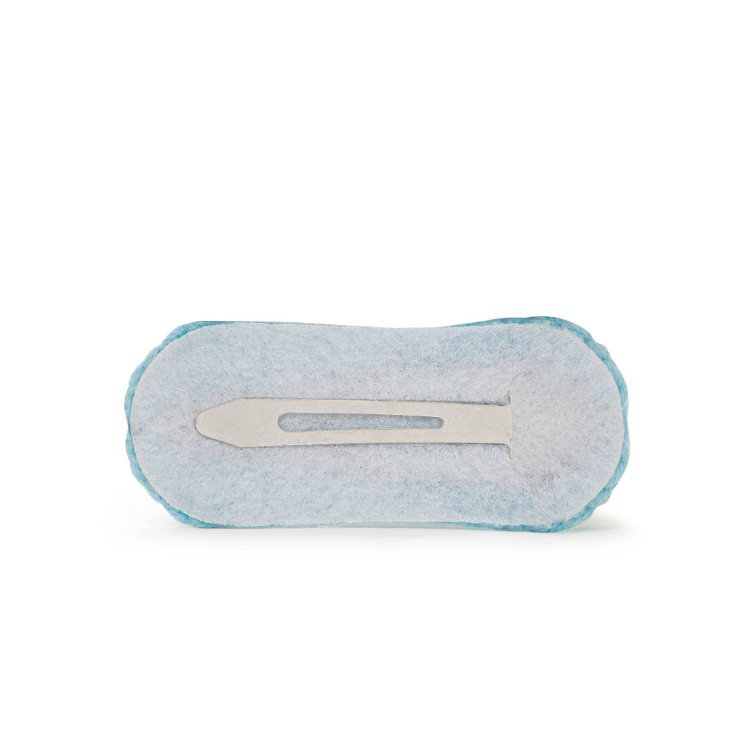 Radhu & Kabby Handmade Crochet Tic Tac Hair Clip | Adorable Pink Character with Leaf Stem for Girls & Women