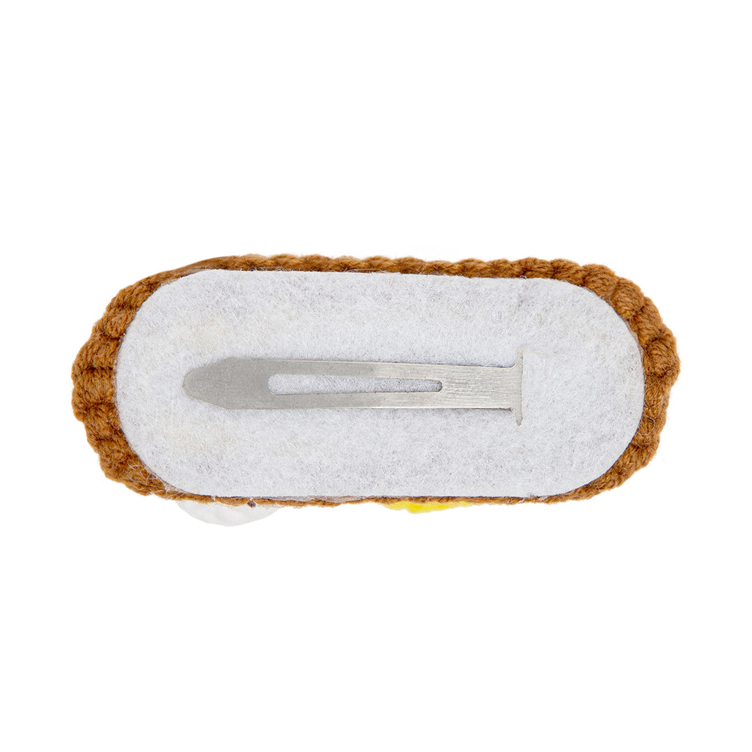 Radhu & Kabby Handmade Crochet Honey Bee Tic Tac Hair Clip | Cute Handmade Hair Accessory for Girls & Women