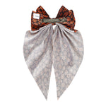 Load image into Gallery viewer, Radhu &amp; Kabby Halloween Statement Hair Bow | Elegant Spooky &amp; Pumpkin Printed Hair Accessories for Girls/Women