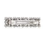 Load image into Gallery viewer, Radhu &amp; Kabby Silver Barrette Hair Clip For Girls/Women | Set of 1 Metal Hair Barrette | Vintage Style with Stone Accents