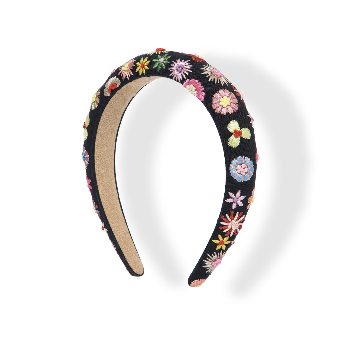 Radhu & Kabby Hand Embroidered Headband | Handcrafted Floral Hairband for Girls/Women