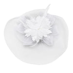 Load image into Gallery viewer, Radhu &amp; Kabby Floral Fascinator Hat for Women | Set of 1 Classic &amp; Stylish White Hat with Alligator Clips &amp; Headband