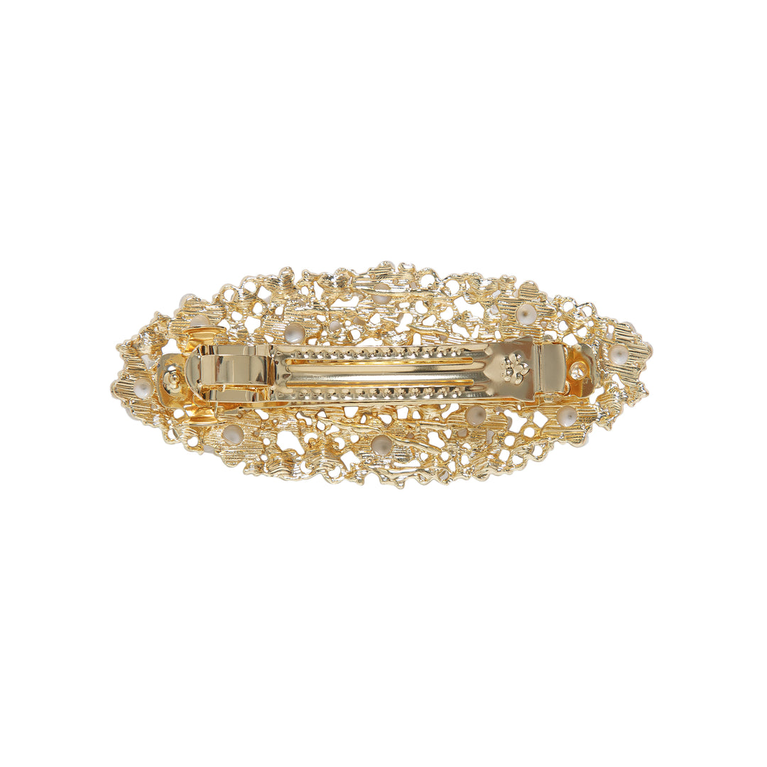 Vintage Golden Floral Hair Clip for Women - One Piece