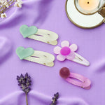 Load image into Gallery viewer, Trendy Pastel Hair Clips for Girls Pack of 4