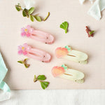 Load image into Gallery viewer, Hair Clips for Girls Alligator Pins Pastel Hair Accessories Pink &amp; Peach Shades Pack of 4