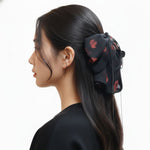 Load image into Gallery viewer, Radhu &amp; Kabby Floral Bow Hair Claw Clip for Women &amp; Girls | Elegant Chiffon Fabric Hair Accessory with Soft Abstract Print