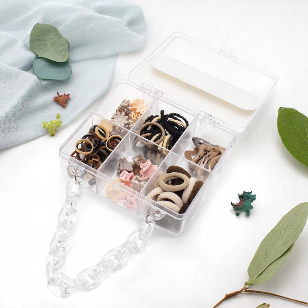 Hair Accessories Set for Kids in Mini Transparent Purse