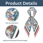Load image into Gallery viewer, Elegant Satin Scarf for Women | Tropical Leaf &amp; Floral Print | Soft &amp; Stylish