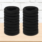 Load image into Gallery viewer, Radhu &amp; Kabby Black Hair Ties Set | No-Damage Elastic Rubber Bands for Women &amp; Girls